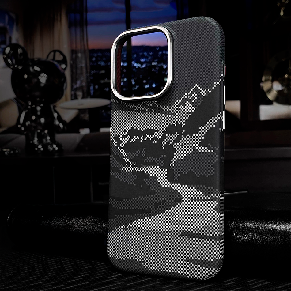 Iphone Case Carbon Mountains MagSafe
