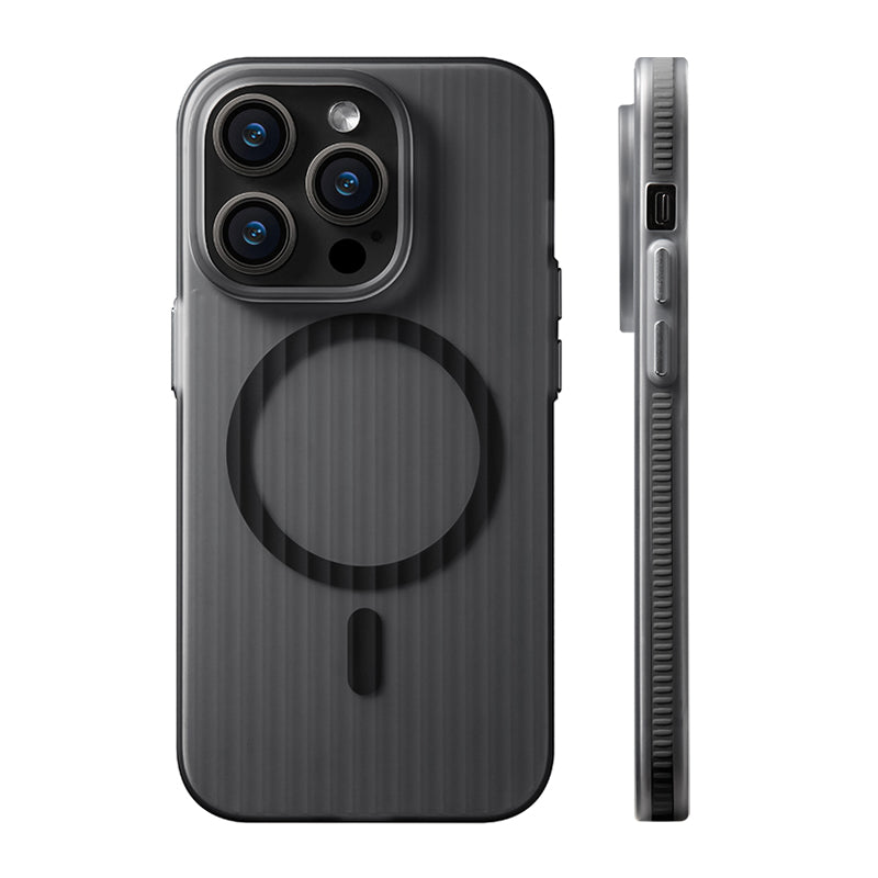 TRANSPARENT IPHONE CASE WITH GEOMETRIC DESIGN AND MAGSAFE