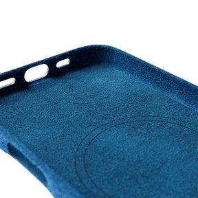BLUE ALCANTARA CASE WITH MAGSAFE
