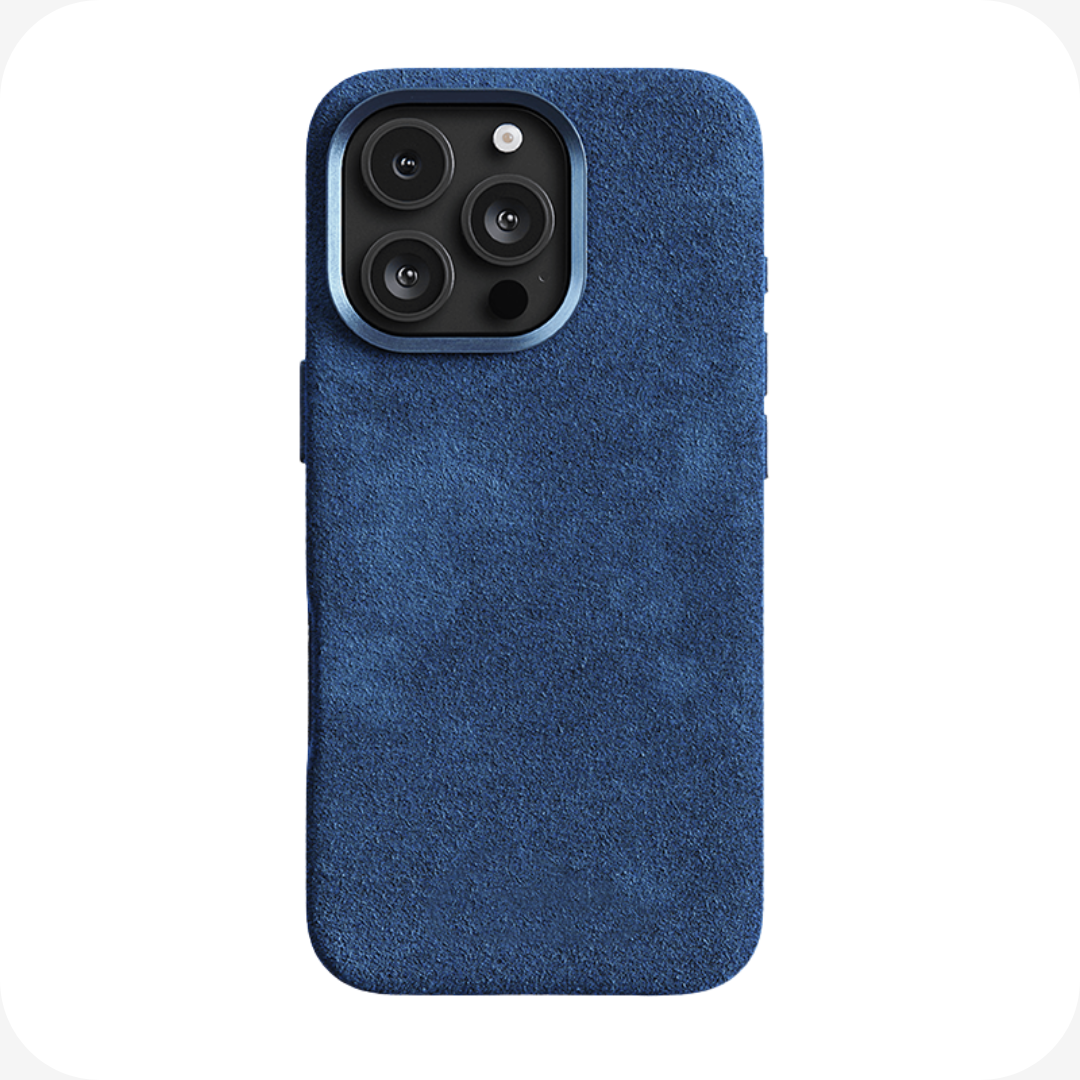 BLUE ALCANTARA CASE WITH MAGSAFE