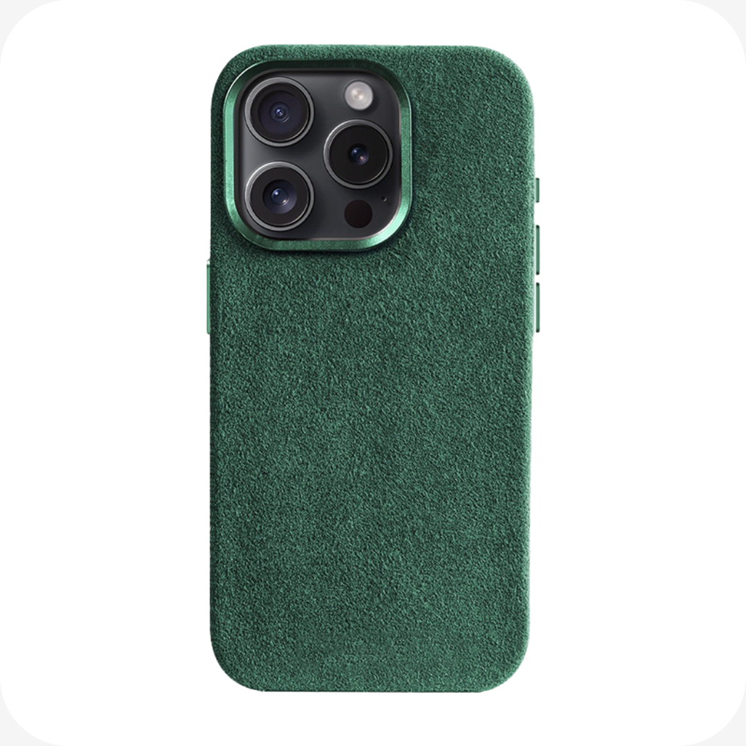 GREEN ALCANTARA CASE WITH MAGSAFE