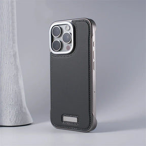 IRON MAGSAFE LEATHER IPHONE CASE