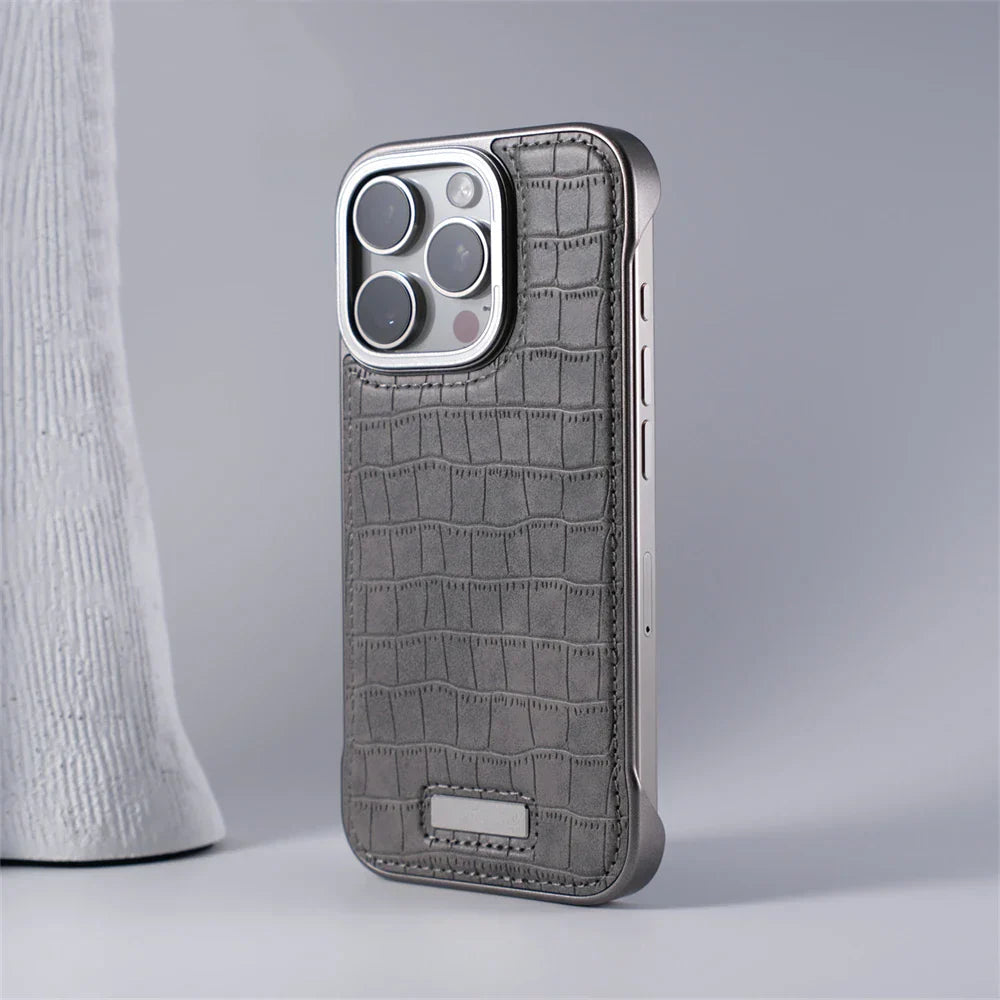 IRON MAGSAFE LEATHER IPHONE CASE