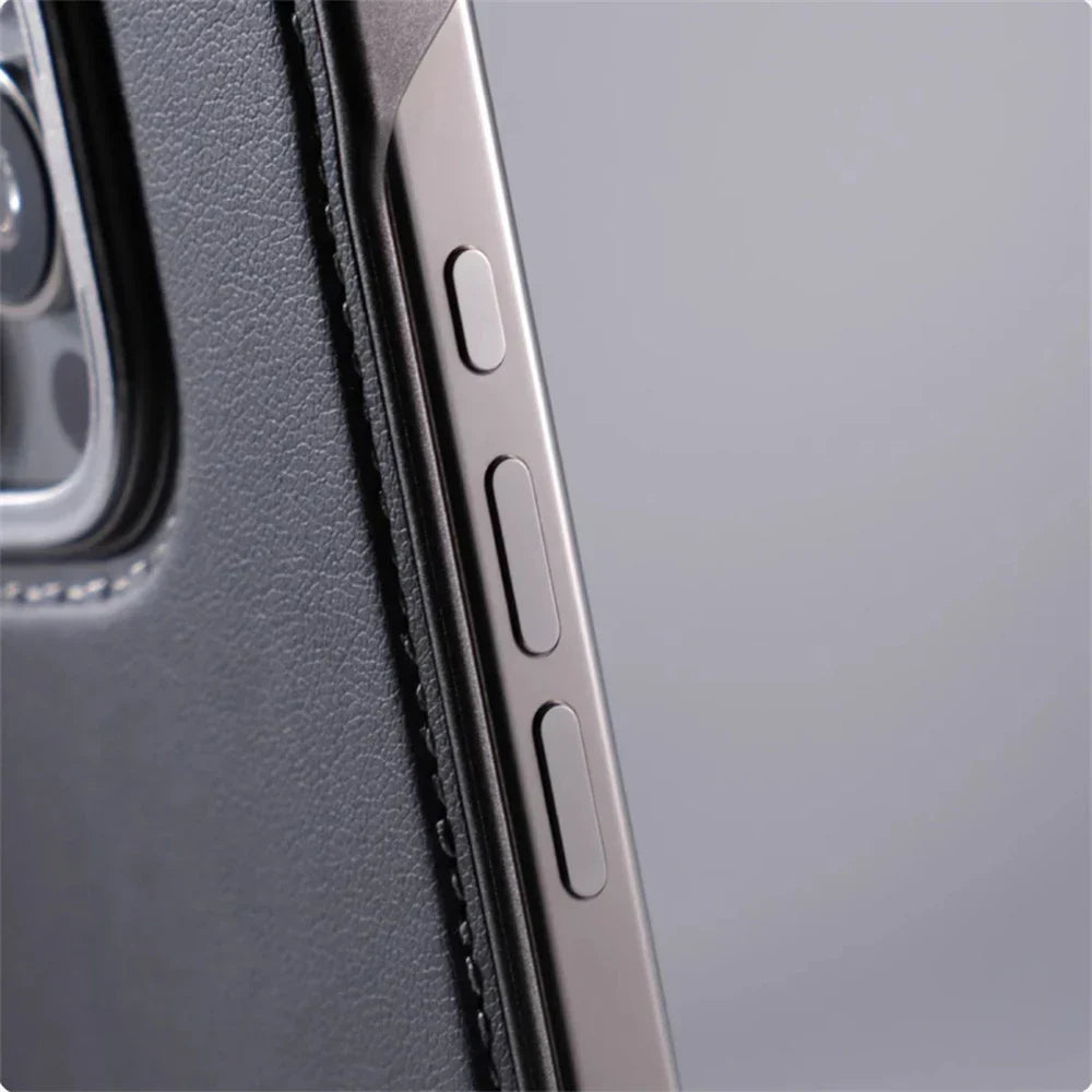 IRON MAGSAFE LEATHER IPHONE CASE