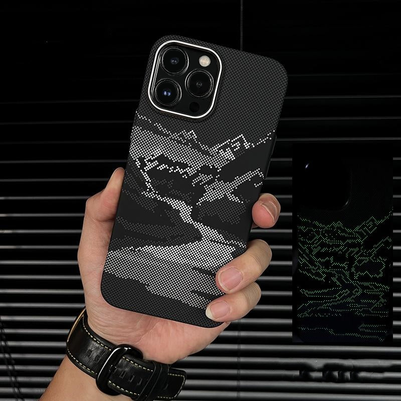 Iphone Case Carbon Mountains MagSafe